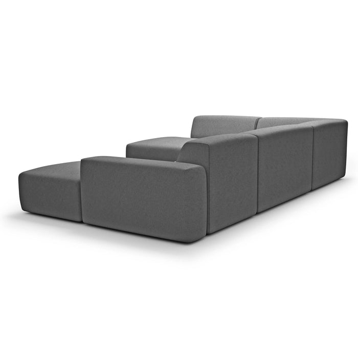 NADUVI Collection Nina U-bank Links - Ribstof - Hazelnootbruin