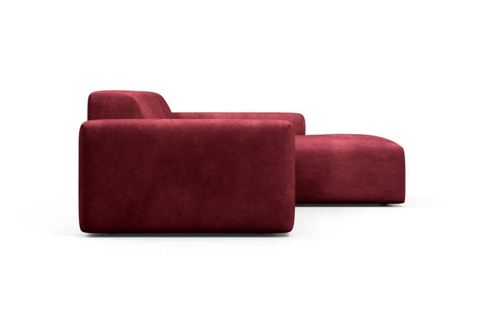 NADUVI Collection Nina Hoekbank Rechts - Velvet - Bordeauxrood