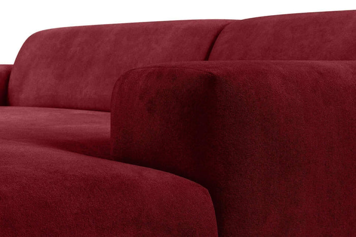 NADUVI Collection Nina Hoekbank Rechts - Velvet - Bordeauxrood