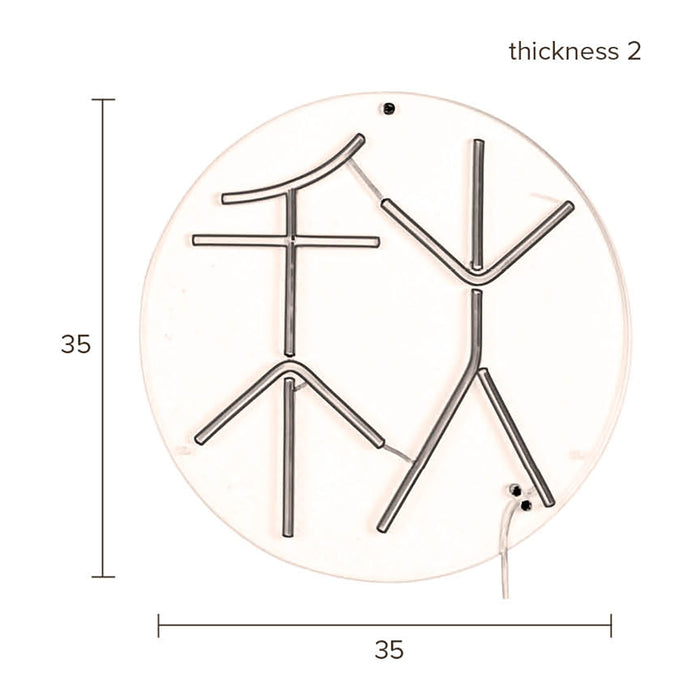 Dutchbone Sya Neon Wandlamp - Autumn