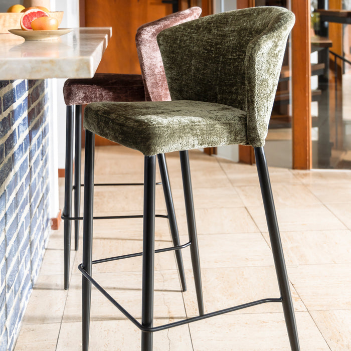 Dutchbone Georgia Barkruk H 75 - Groen