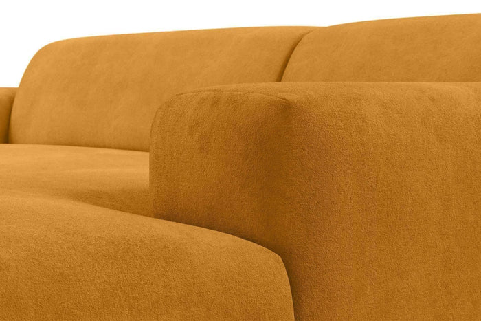 NADUVI Collection Nina Hoekbank Rechts - Velvet - Mosterdgeel