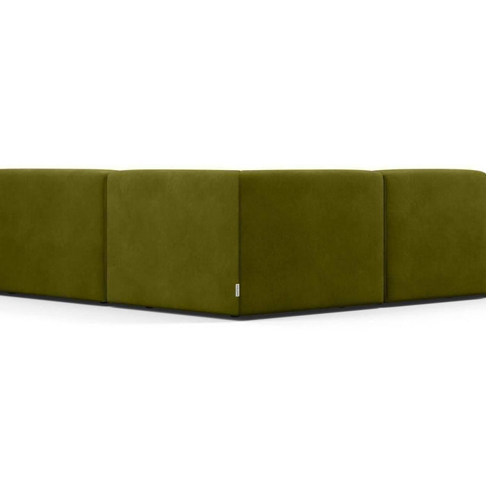 NADUVI Collection Nina Big Hoekbank Links - Velvet - Olijfgroen