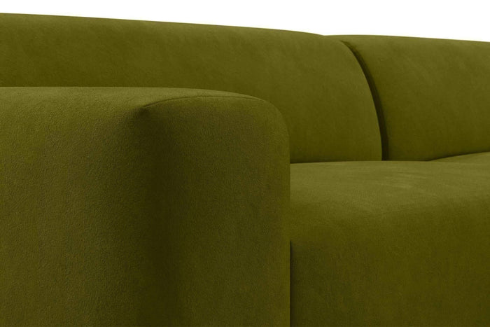 NADUVI Collection Nina Big Hoekbank Links - Velvet - Olijfgroen
