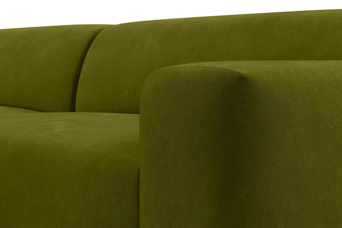 NADUVI Collection Nina Big Hoekbank Rechts - Velvet - Olijfgroen