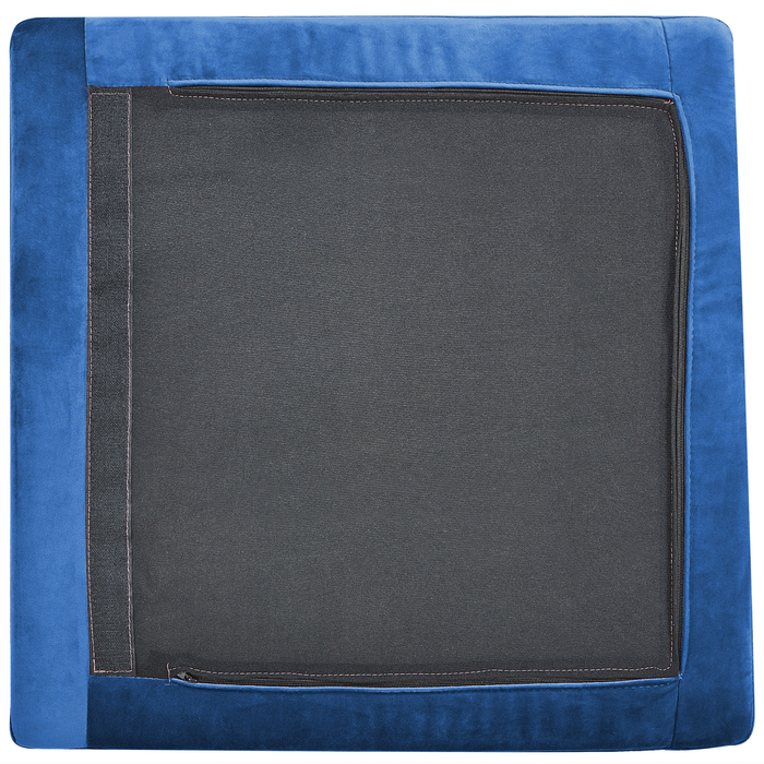 Beliani - EVJA - Hoekbank - Marineblauw - Fluweel