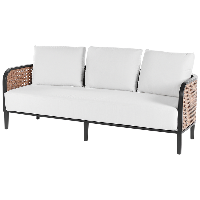 Beliani - MONTEFALCO - Tuinbank 3-zits - Wit - Aluminium