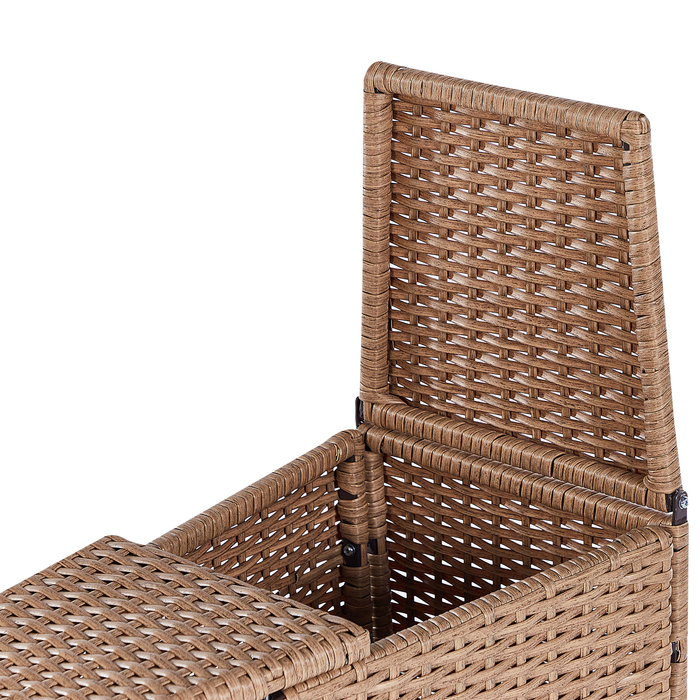 Beliani - SEVERO - Loungeset voor 9 - Zandbeige - PE rotan
