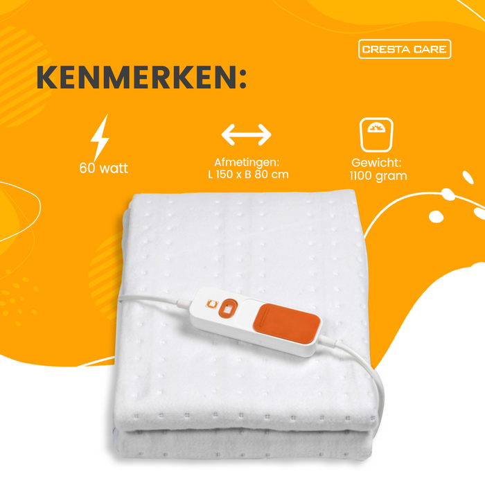 Cresta Elektrische onderdeken KTS110WT wit 150x80 cm 75045.01