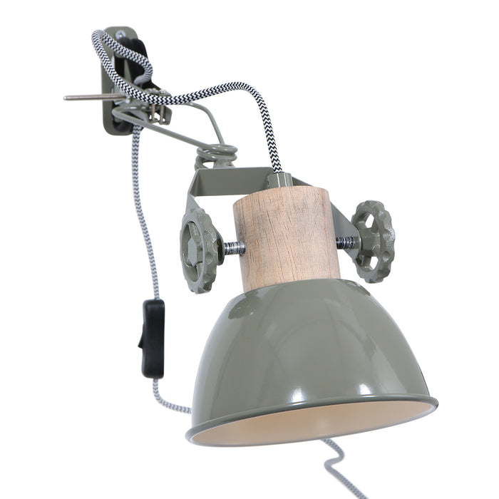 Mexlite gearwood Klemlamp Groen
