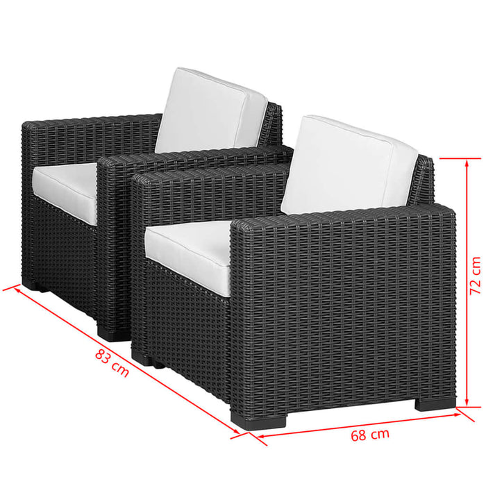 Allibert Tuinstoel California grafiet 2 st 231561