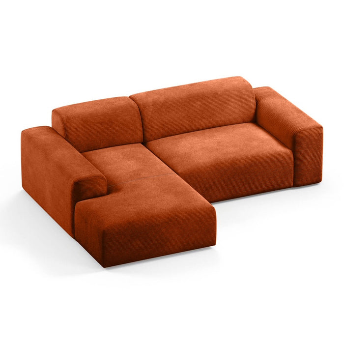 NADUVI Collection Nina Hoekbank Links - Ribstof - Terra Cotta