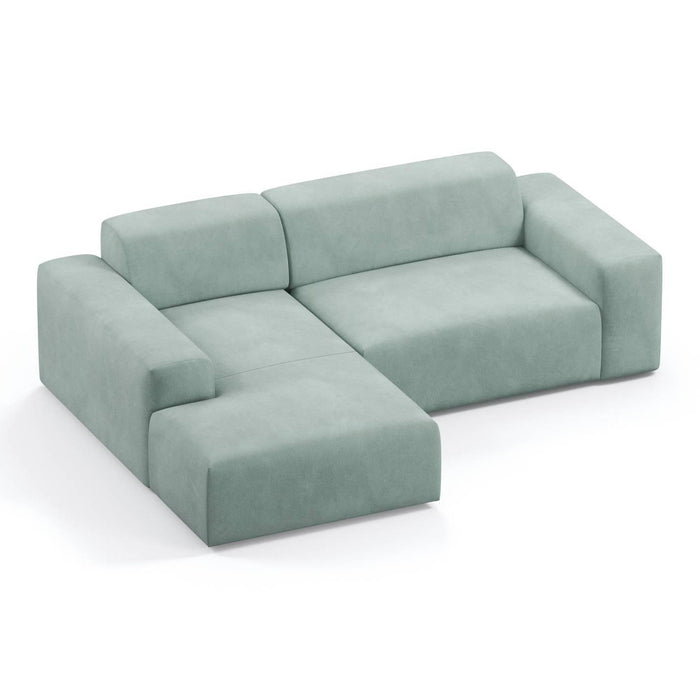 NADUVI Collection Nina Hoekbank Links - Velvet - Mintgroen