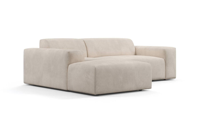 NADUVI Collection Nina Hoekbank Links - Velvet - Beige