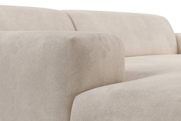 NADUVI Collection Nina Hoekbank Links - Velvet - Beige