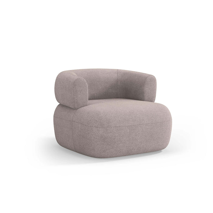 Micadoni Home Jenny Fauteuil Bouclé - Lichtbruin