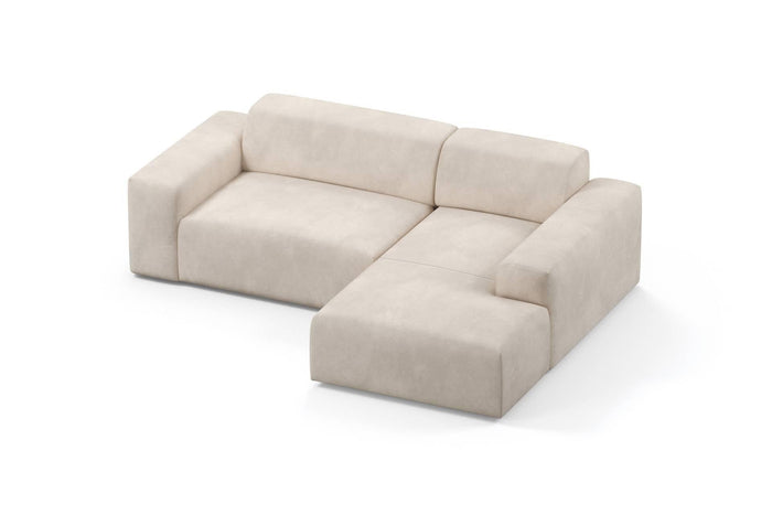 NADUVI Collection Nina Hoekbank Rechts - Velvet - Beige