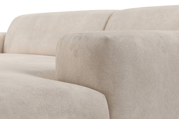 NADUVI Collection Nina Hoekbank Rechts - Velvet - Beige