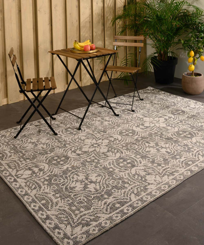 Boho&me Buitenkleed Sunny Oriental - grijs - 160x240 cm