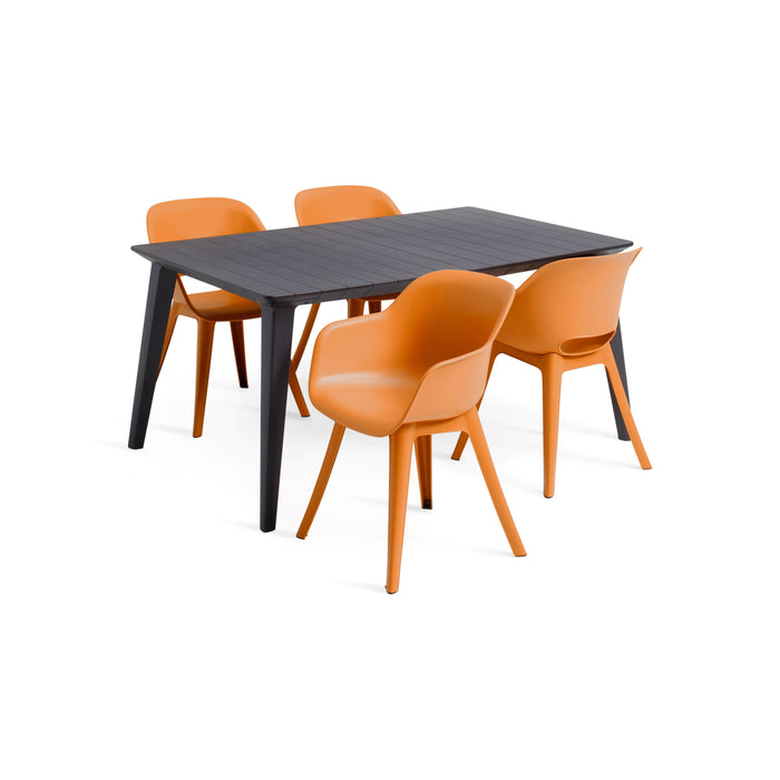 Keter Akola Tuinstoelen - 2 stuks -56.5x55x80cm - Oranje