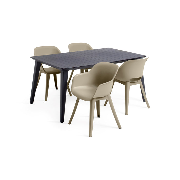 Keter Akola Tuinstoelen - 2 stuks -56.5x55x80cm - Zand