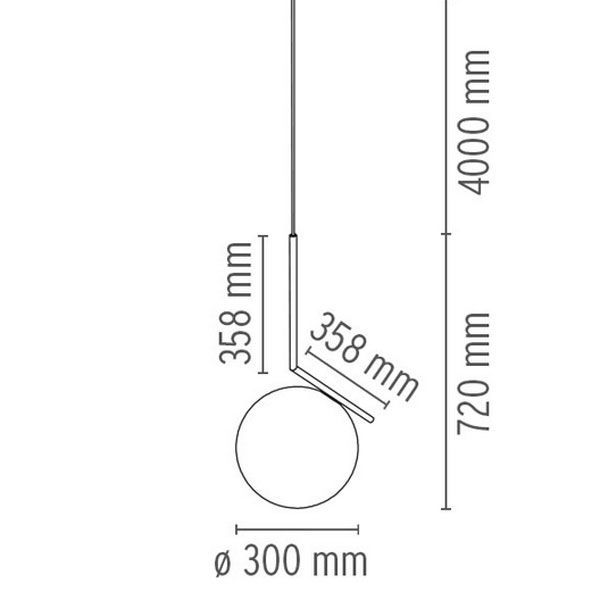 IC Lights S2 hanglamp Ø30 zwart