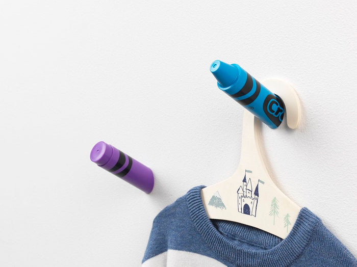 Wandhaken, Paars|Roze - Polypropyleen - Crayola