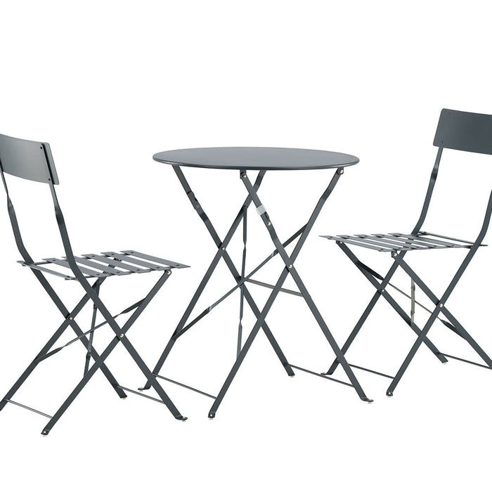 Rebellenclub Basil Inklapbare Tuinset - Donker Grijs