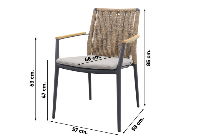 VDG Andorra tuinstoel stapelbaar