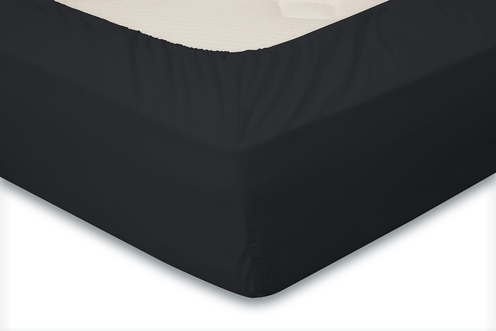 Elegance Hoeslaken Katoen Perkal 35cm Hoekhoogte zwart