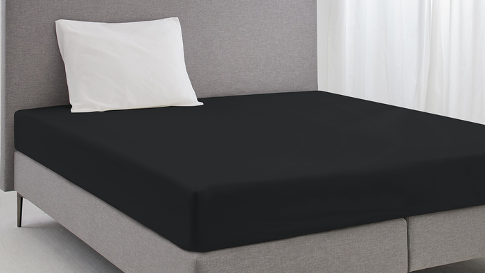 Elegance Hoeslaken Katoen Perkal 35cm Hoekhoogte zwart