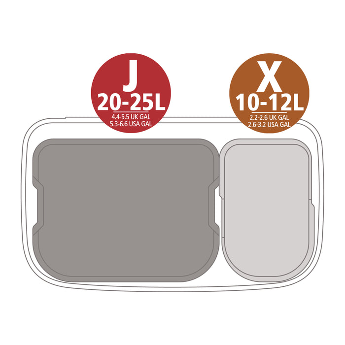 Brabantia Bo Touch Bin Afvalemmer 11 + 23 Liter - Confident Grey