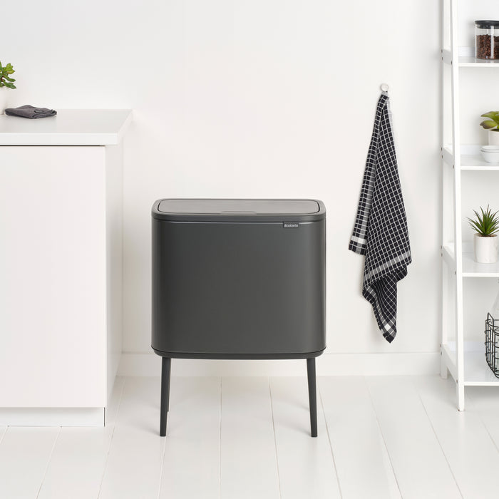 Brabantia Bo Touch Bin Afvalemmer 3 x 11 Liter - Confident Grey
