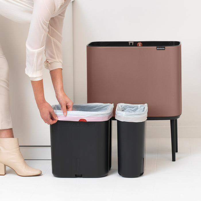 Brabantia Bo Touch Bin Afvalemmer 11 + 23 Liter - Satin Taupe