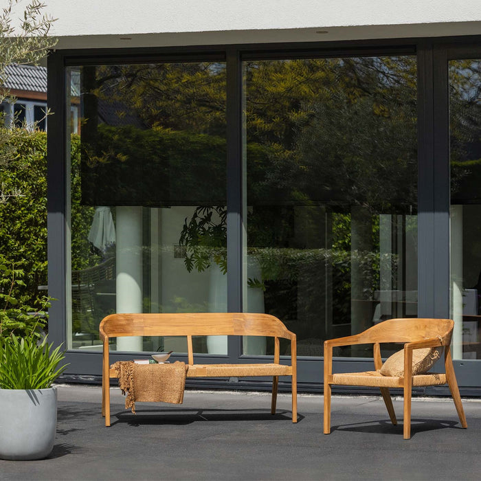 WOOOD Chena Tuinbank - Wicker/Teak