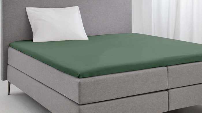 Elegance Topper Hoeslaken Katoen Perkal grenat green