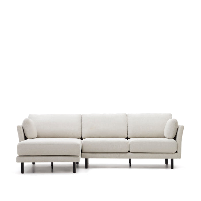 Kave Home - Gilma parel 3-zitsbank chenille met links|rechts chaise