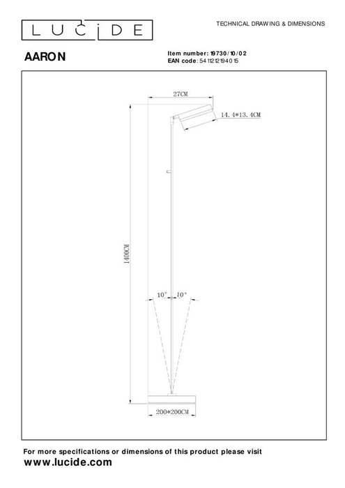 Lucide AARON Leeslamp - Mat Goud | Messing