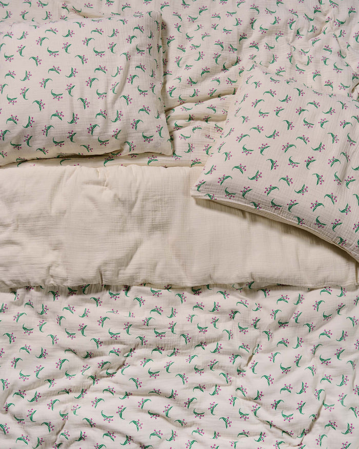 Essenza Lily melody Dekbedovertrek 140 x 220 cm - Tofu taupe