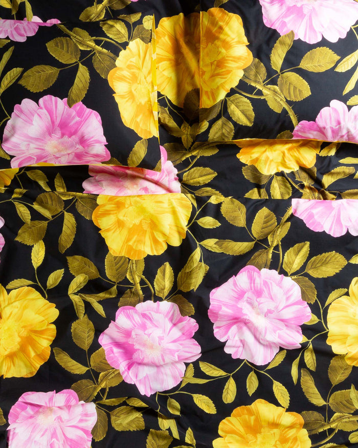 Essenza Bloom with a view Dekbedovertrek 200 x 220 cm - Zwart