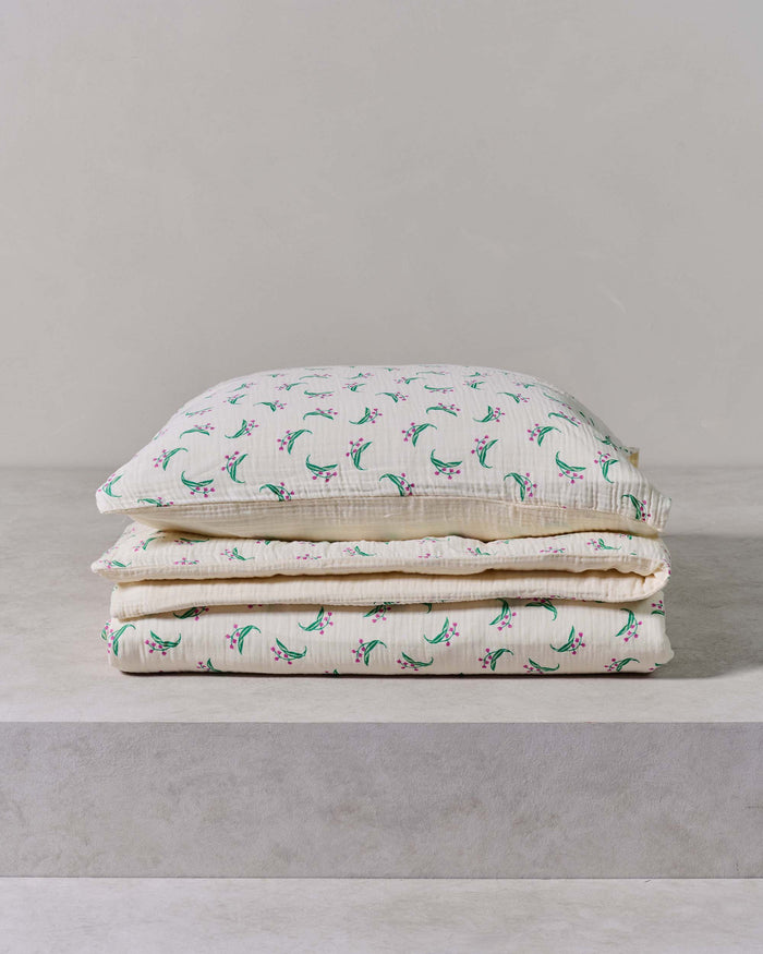 Essenza Lily melody Dekbedovertrek 200 x 220 cm - Tofu taupe