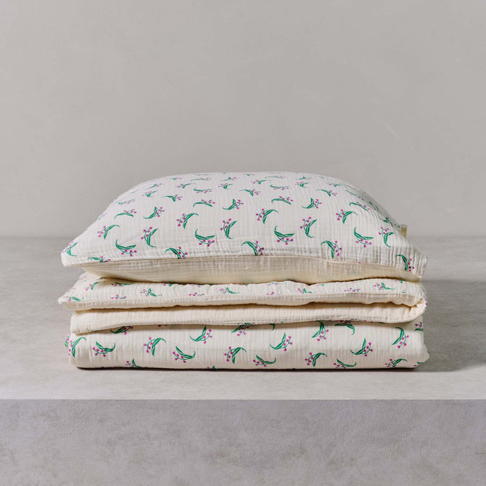 Essenza Lily melody Dekbedovertrek 240 x 220 cm - Tofu taupe