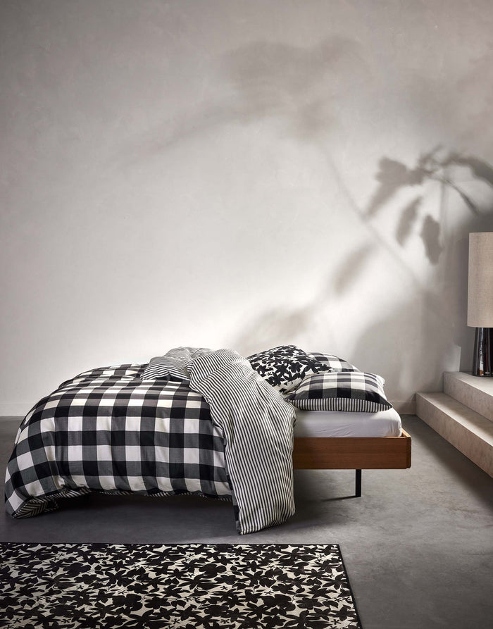 Essenza Chess Dekbedovertrek 240 x 220 cm - Antraciet