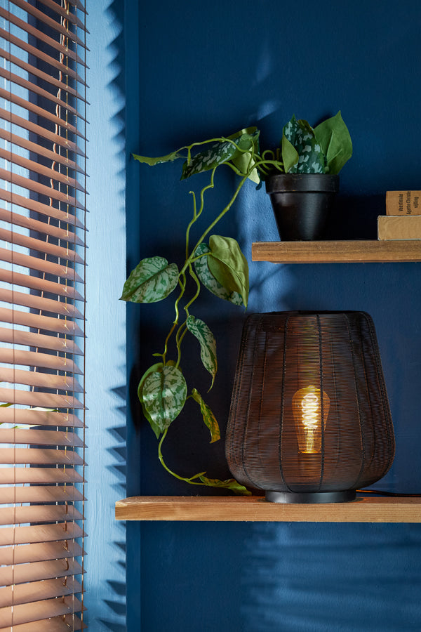 Light & Living Tafellamp Adeta - Zwart - Ø29cm