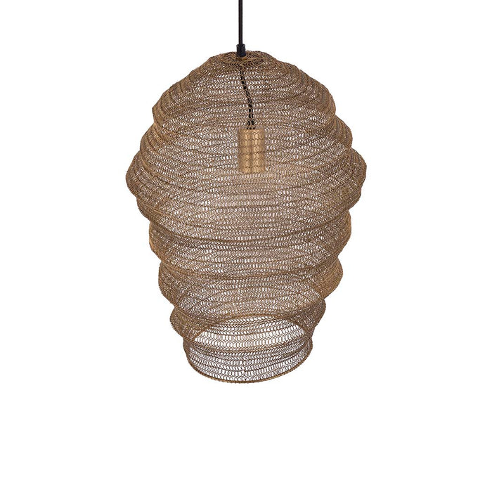 PTMD Miko Brass iron wired hanging lamp see through S