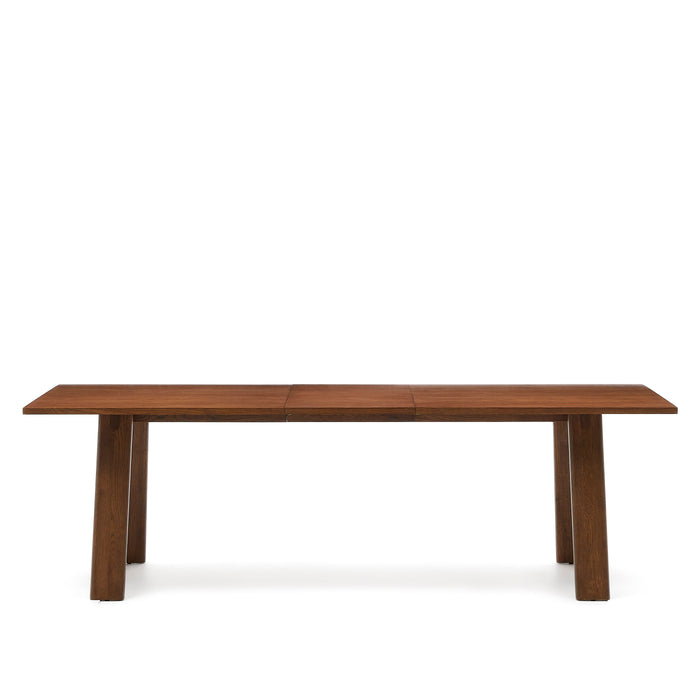 Kave Home - Uitschuifbare tafel Arlen van fineer en massief eikenhout