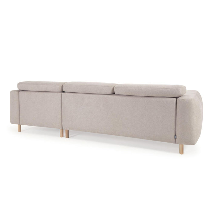 Kave Home - Singa 3-zitsbank met chaise longue rechts, verstelbare