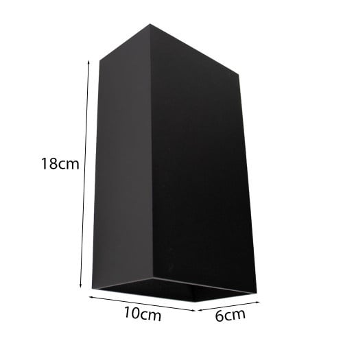 Highlight Wandlamp Eros Zwart Up & Down 18cm 2 x GU-10