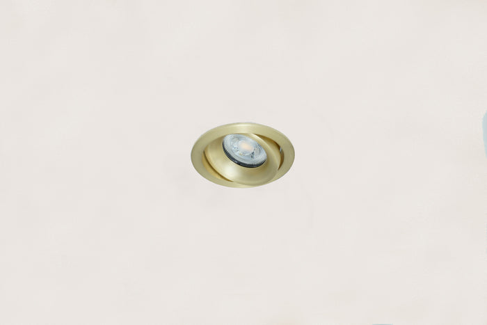 Artdelight Inbouwspot Rond Kantelbaar Mat Goud GU-10