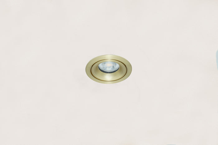 Artdelight Inbouwspot Rond Kantelbaar Mat Goud GU-10